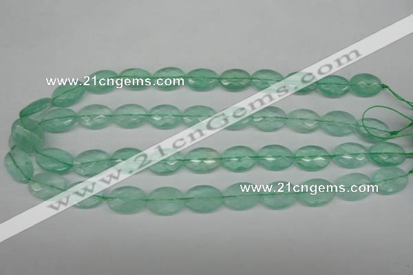 CFL126 15.5 inches 13*18mm faceted oval green fluorite beads