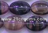 CFL1343 15.5 inches 15*20mm oval purple fluorite gemstone beads