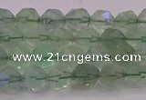 CFL1401 15.5 inches 6mm faceted nuggets green fluorite beads