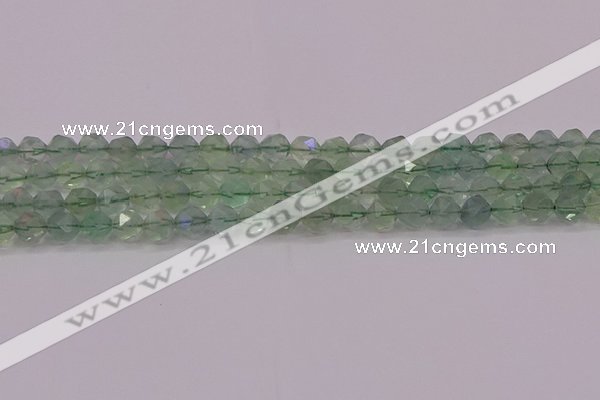 CFL1402 15.5 inches 8mm faceted nuggets green fluorite beads