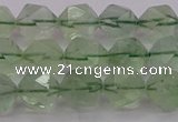 CFL1403 15.5 inches 10mm faceted nuggets green fluorite beads