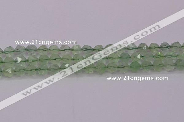 CFL1403 15.5 inches 10mm faceted nuggets green fluorite beads