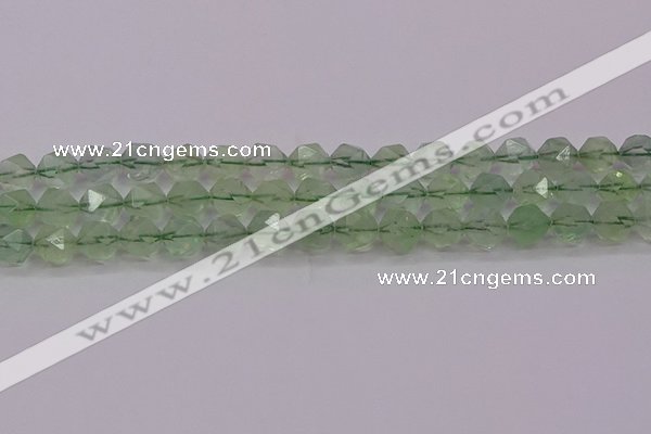 CFL1404 15.5 inches 12mm faceted nuggets green fluorite beads