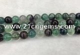 CFL1456 15.5 inches 16mm round fluorite beads wholesale