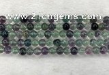 CFL1462 15.5 inches 8mm round A grade fluorite gemstone beads