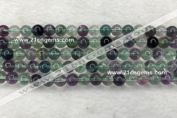 CFL1462 15.5 inches 8mm round A grade fluorite gemstone beads