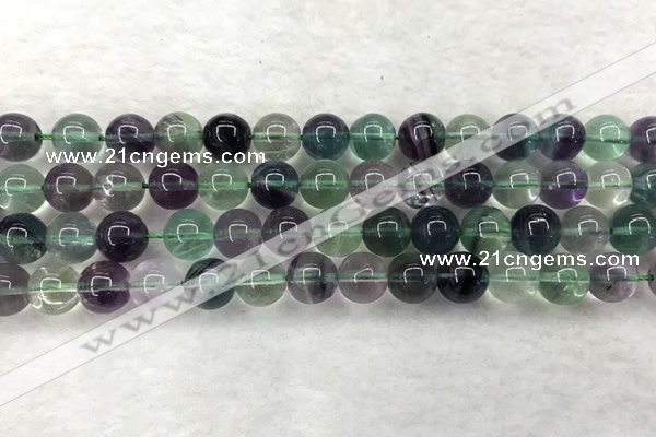 CFL1463 15.5 inches 10mm round A grade fluorite gemstone beads