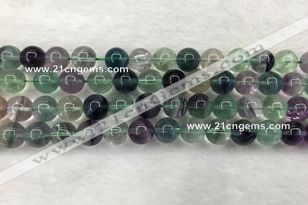 CFL1464 15.5 inches 12mm round A grade fluorite gemstone beads