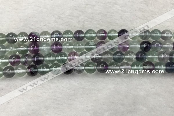 CFL1472 15.5 inches 8mm round AA grade fluorite gemstone beads