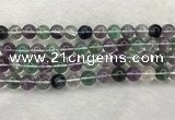 CFL1474 15.5 inches 12mm round AA grade fluorite gemstone beads