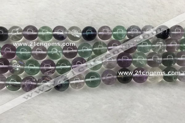 CFL1474 15.5 inches 12mm round AA grade fluorite gemstone beads