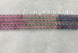 CFL1489 15.5 inches 6mm round rainbow fluorite gemstone beads