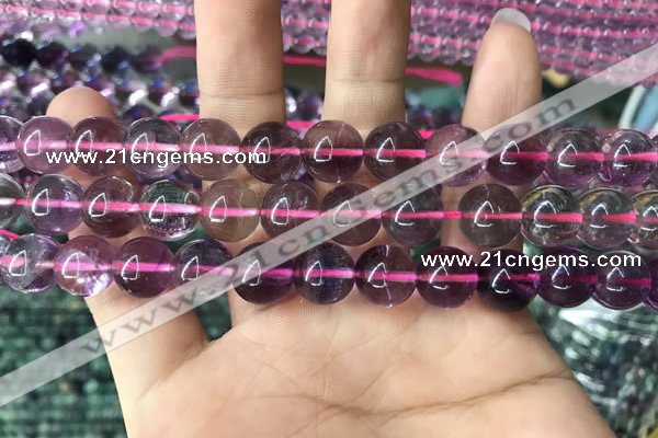 CFL1499 15.5 inches 12mm round purple fluorite gemstone beads