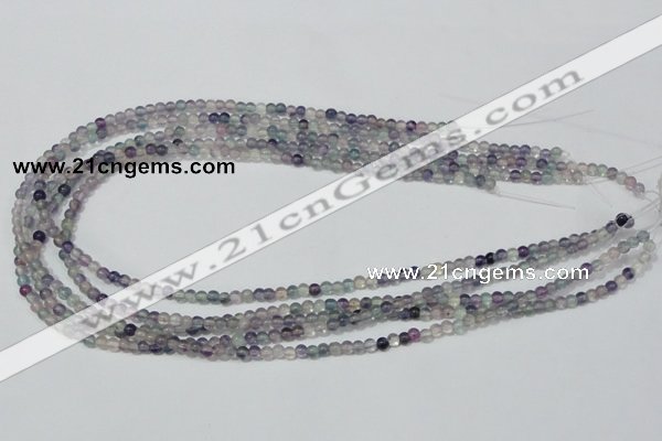 CFL150 15.5 inches 4mm round natural fluorite gemstone beads wholesale