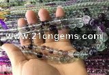 CFL1505 15.5 inches 6mm - 12mm round fluorite gemstone beads