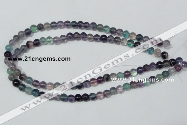 CFL151 15.5 inches 8mm round natural fluorite gemstone beads wholesale