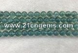 CFL1517 15.5 inches 10mm round blue fluorite gemstone beads