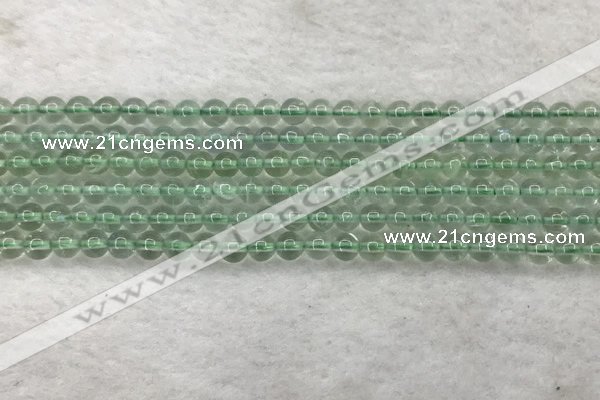 CFL1521 15.5 inches 4mm round green fluorite gemstone beads