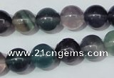 CFL153 15.5 inches 12mm round natural fluorite gemstone beads wholesale