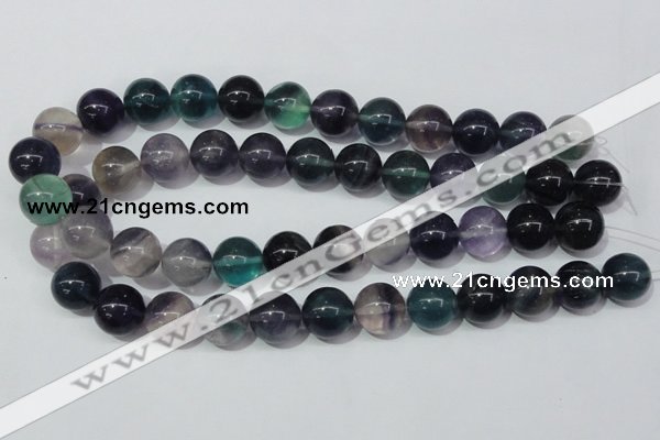 CFL154 15.5 inches 14mm round natural fluorite gemstone beads wholesale