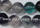 CFL155 15.5 inches 16mm round natural fluorite gemstone beads