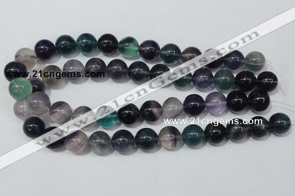 CFL155 15.5 inches 16mm round natural fluorite gemstone beads