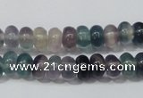 CFL156 15.5 inches 5*8mm rondelle natural fluorite gemstone beads