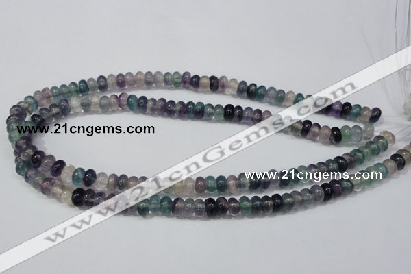 CFL156 15.5 inches 5*8mm rondelle natural fluorite gemstone beads