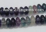 CFL157 15.5 inches 6*10mm rondelle natural fluorite gemstone beads