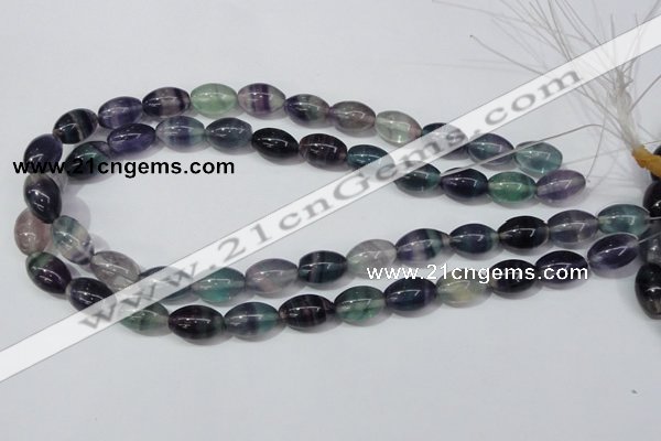 CFL158 15.5 inches 10*15mm rice natural fluorite gemstone beads