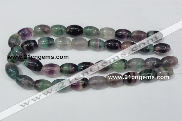 CFL159 15.5 inches 15*20mm rice natural fluorite gemstone beads