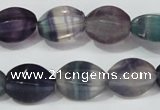 CFL160 15.5 inches 10*15mm twisted rice natural fluorite beads wholesale