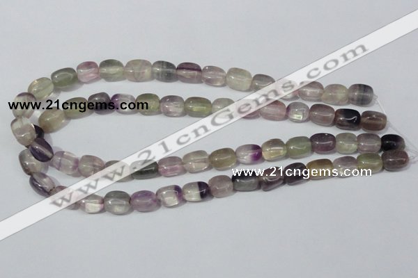 CFL162 15.5 inches 9*13mm nugget natural fluorite beads wholesale