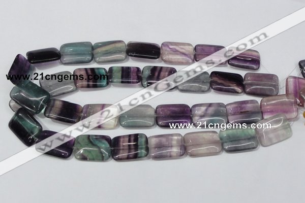 CFL173 15.5 inches 18*25mm rectangle natural fluorite beads wholesale