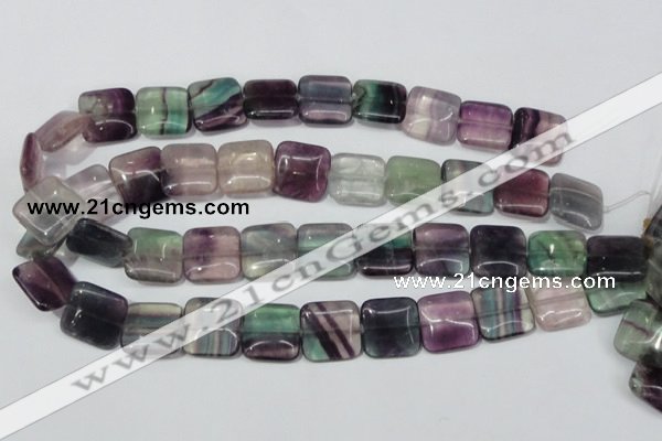 CFL175 15.5 inches 18*18mm square natural fluorite beads wholesale