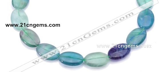 CFL19 8*12mm oval A- grade natural fluorite beads Wholesale