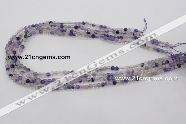 CFL200 15.5 inches 4mm round purple fluorite gemstone beads wholesale