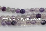 CFL201 15.5 inches 6mm round purple fluorite gemstone beads wholesale