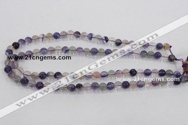 CFL202 15.5 inches 8mm round purple fluorite gemstone beads wholesale