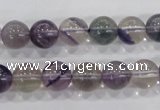 CFL203 15.5 inches 10mm round purple fluorite gemstone beads wholesale