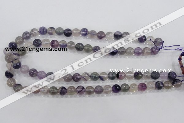 CFL203 15.5 inches 10mm round purple fluorite gemstone beads wholesale