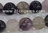 CFL206 15.5 inches 16mm round purple fluorite gemstone beads wholesale