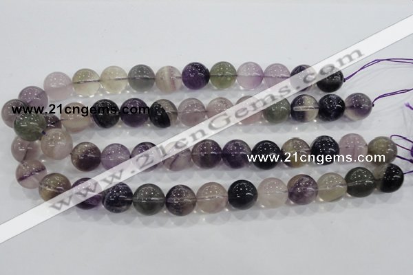 CFL206 15.5 inches 16mm round purple fluorite gemstone beads wholesale