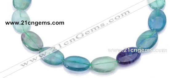 CFL23  A- grade oval 20*30mm natural fluorite beads Wholesale