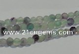 CFL250 15.5 inches 4mm faceted round natural fluorite beads