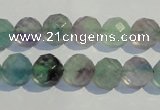 CFL253 15.5 inches 10mm faceted round natural fluorite beads