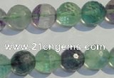 CFL254 15.5 inches 12mm faceted round natural fluorite beads