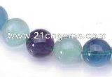 CFL26 16 inch 4mm round B grade natural fluorite beads Wholesale