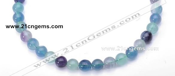 CFL29 16 inch B grade 10mm round natural fluorite gemstone beads