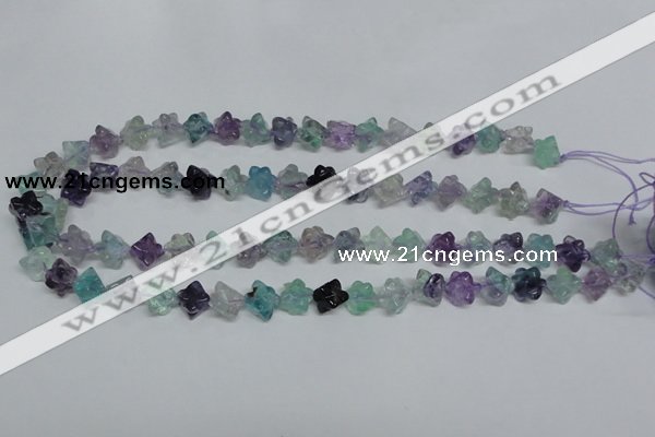 CFL302 15.5 inches 8*8mm carved cube natural fluorite beads